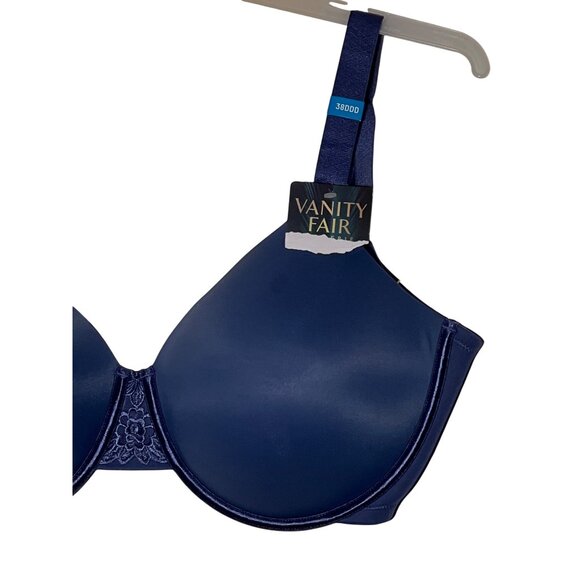 Vanity Fair Womens Full Figure Blue Underwire Bra 38DDD - Picture 3 of 7